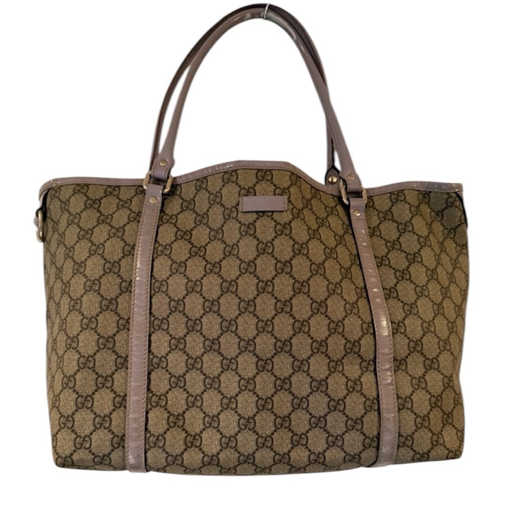 Gucci Monogram Tote Bag with Lilac Trim - Picture 2 of 15
